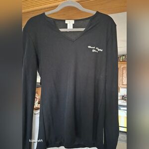 BUD LIGHT GIRL Long Sleeve V-Neck Top 🖤